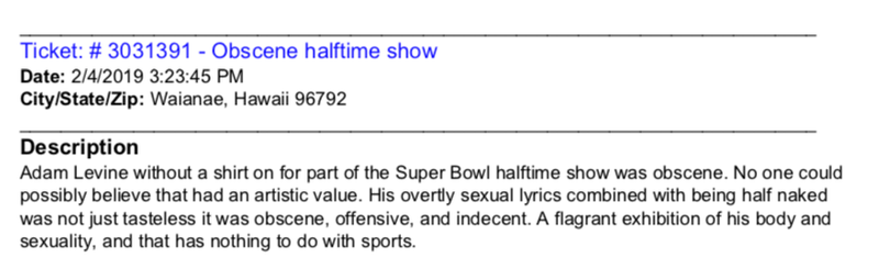 Illustration for article titled America Vs. Adam Levine's Nipples: All The FCC Viewer Complaints About The Super Bowl Halftime Show